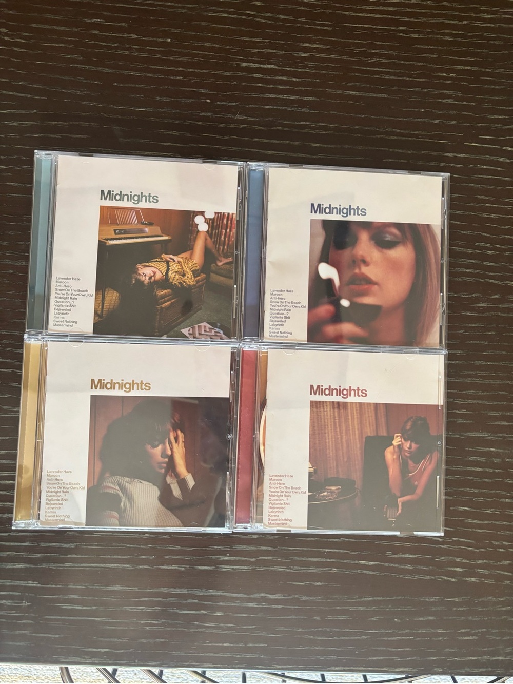 Taylor Swift Midnights CD Lot (4) Clock Beige, Maroon, Teal, Navy